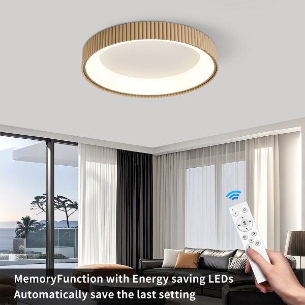 Brilagi - LED димируем таванен плафон FALCON MODERN LED/54W/230V 60 см бежов+ДУ