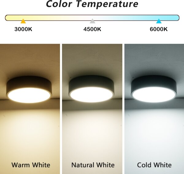 Brilagi - LED таванно осветително тяло POOL LED/18W/230V 3000/4000/6000K Ø 20 см черно