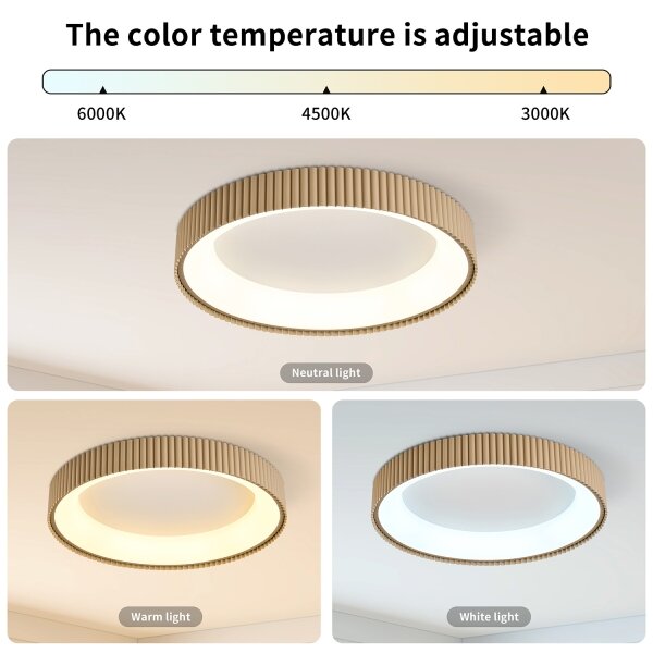 Brilagi - LED димируем таванен плафон FALCON MODERN LED/54W/230V 60 см бежов+ДУ