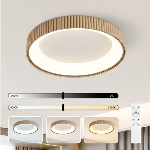 Brilagi - LED димируем таванен плафон FALCON MODERN LED/54W/230V 60 см бежов+ДУ
