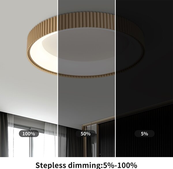 Brilagi - LED димируем таванен плафон FALCON MODERN LED/54W/230V 60 см бежов+ДУ