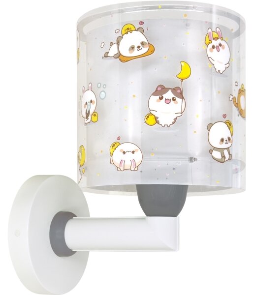 Dalber 41769E - Детска стенна лампа KAWAII FRIENDS 1xE27/15W/230V сива