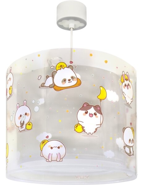 Dalber 41762E - Детски полилей KAWAII FRIENDS 1xE27/15W/230V сив