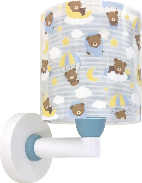 Dalber 41579T - Детска стенна лампа BABY TEDDY 1xE27/15W/230V синя