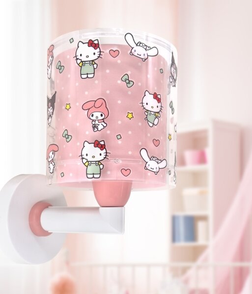 Dalber 41259 - Детска стенна лампа HELLO KITTY&FRIENDS 1xE27/15W/230V розова