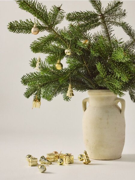 Sinsay - Комплект украси за коледна елха с блестящо покритие 24 pack - златно