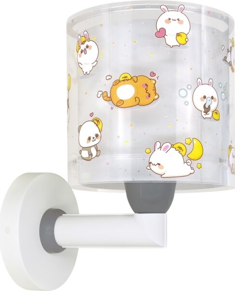 Dalber 41769E - Детска стенна лампа KAWAII FRIENDS 1xE27/15W/230V сива