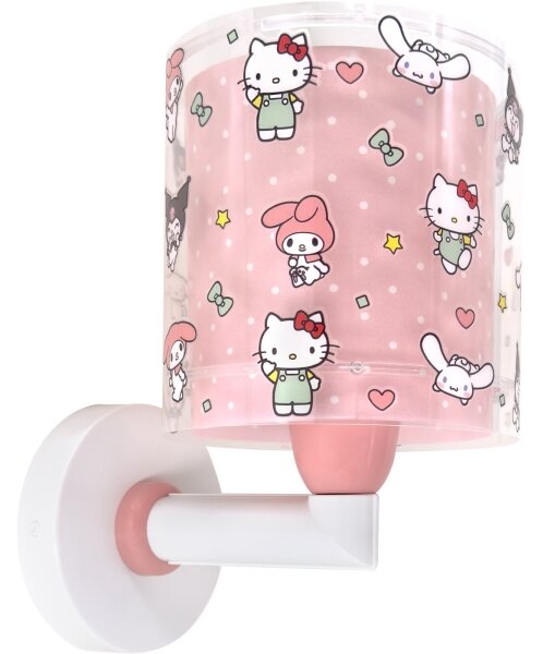 Dalber 41259 - Детска стенна лампа HELLO KITTY&FRIENDS 1xE27/15W/230V розова