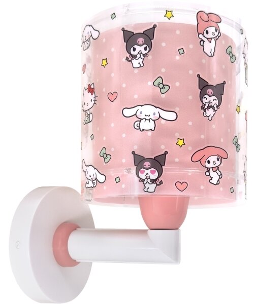 Dalber 41259 - Детска стенна лампа HELLO KITTY&FRIENDS 1xE27/15W/230V розова