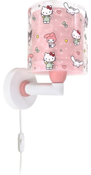 Dalber 41259 - Детска стенна лампа HELLO KITTY&FRIENDS 1xE27/15W/230V розова
