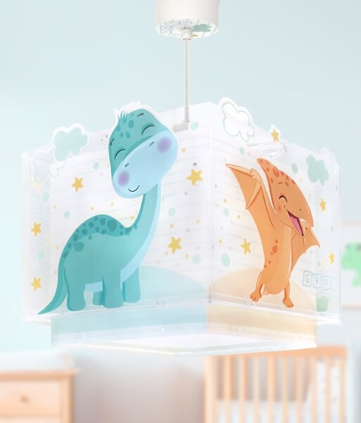 Dalber 63452 - Детски полилей BABY DINOS 1xE27/15W/230V пъстроцветен