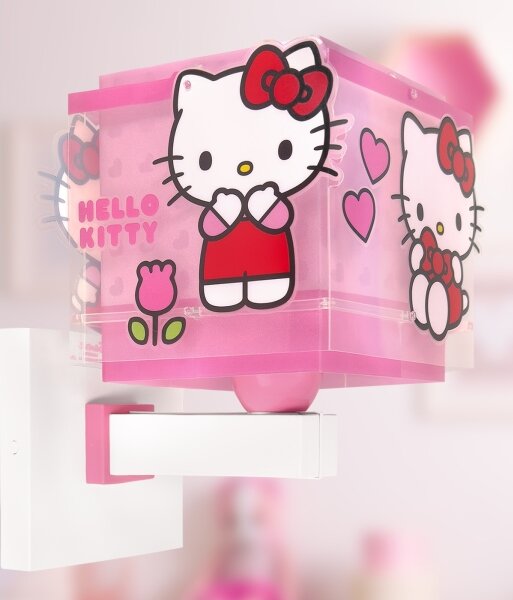 Dalber 73269 - Детска настенна лампа HELLO KITTY 1xE27/15W/230V розова