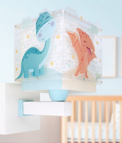 Dalber 63459 - Детска стенна лампа BABY DINOS 1xE27/15W/230V пъстроцветна
