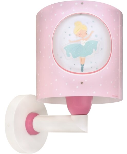 Dalber 60919 - Детска стенна лампа PRINCESS DANCE 1xE27/15W/230V розова