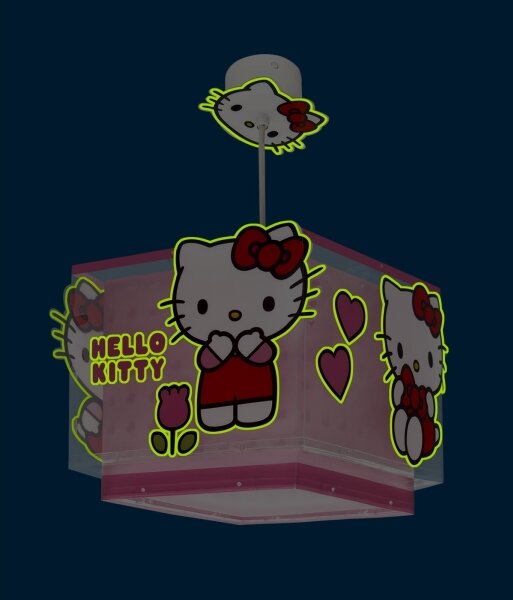 Dalber 73262 - Детски полилей HELLO KITTY 1xE27/15W/230V розов