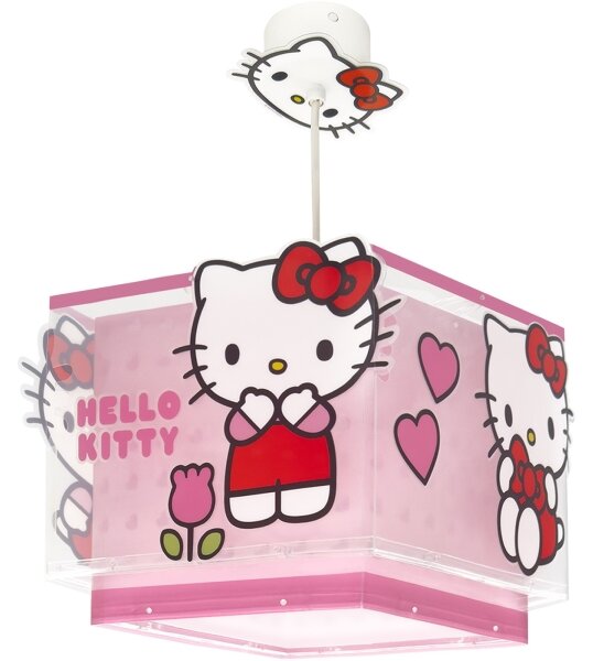 Dalber 73262 - Детски полилей HELLO KITTY 1xE27/15W/230V розов