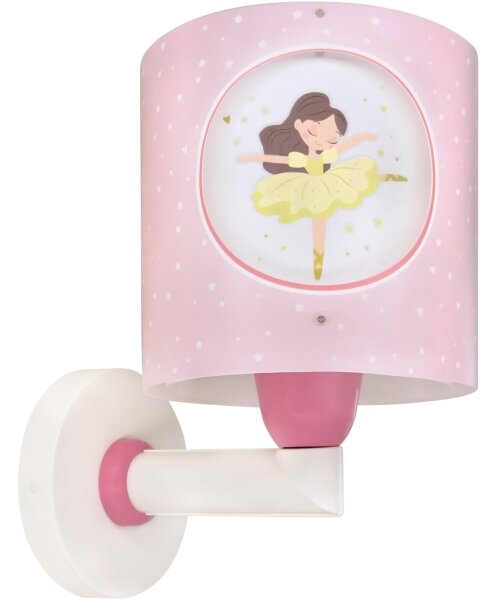 Dalber 60919 - Детска стенна лампа PRINCESS DANCE 1xE27/15W/230V розова