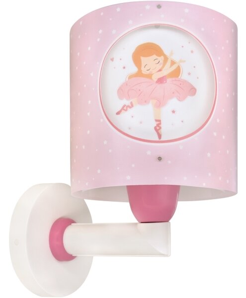 Dalber 60919 - Детска стенна лампа PRINCESS DANCE 1xE27/15W/230V розова