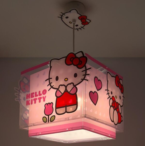 Dalber 73262 - Детски полилей HELLO KITTY 1xE27/15W/230V розов