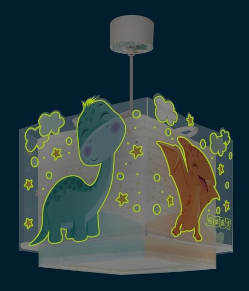 Dalber 63452 - Детски полилей BABY DINOS 1xE27/15W/230V пъстроцветен