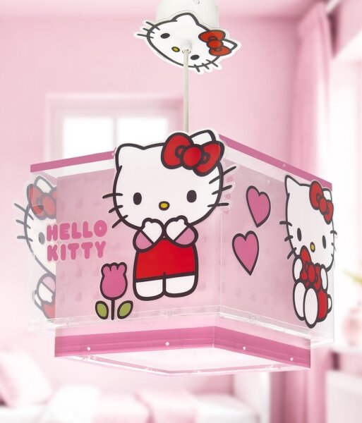 Dalber 73262 - Детски полилей HELLO KITTY 1xE27/15W/230V розов