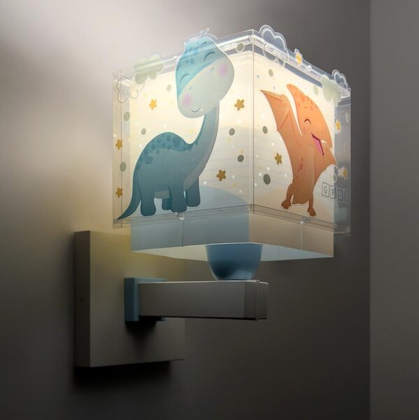 Dalber 63459 - Детска стенна лампа BABY DINOS 1xE27/15W/230V пъстроцветна