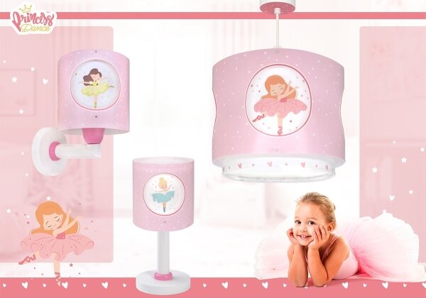 Dalber 60912 - Детски полилей PRINCESS DANCE 1xE27/15W/230V розов