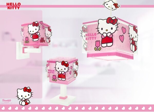 Dalber 73269 - Детска настенна лампа HELLO KITTY 1xE27/15W/230V розова