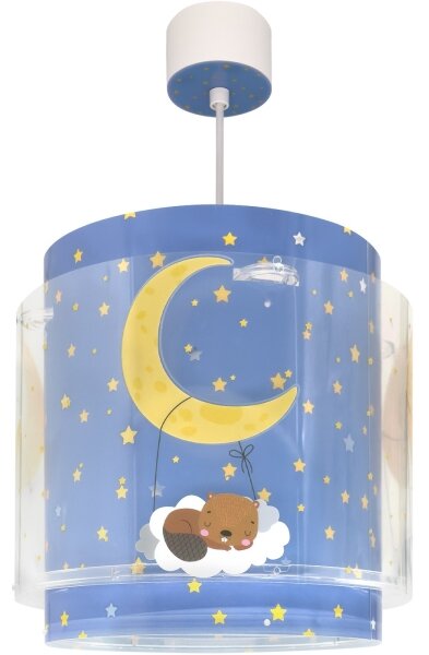Dalber 76632 - Детски полилей MOON DREAMS 1xE27/15W/230V син
