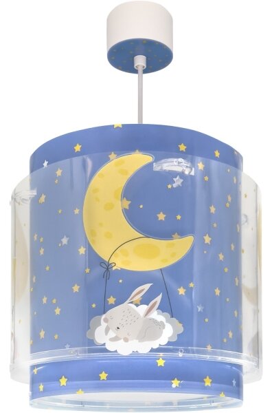 Dalber 76632 - Детски полилей MOON DREAMS 1xE27/15W/230V син