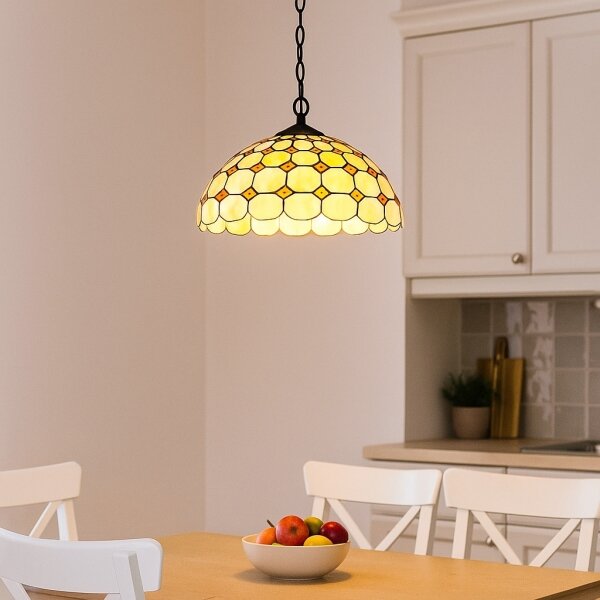 Brilagi - витражен полилей Tiffany на верига DORAN 2xE27/60W/230V