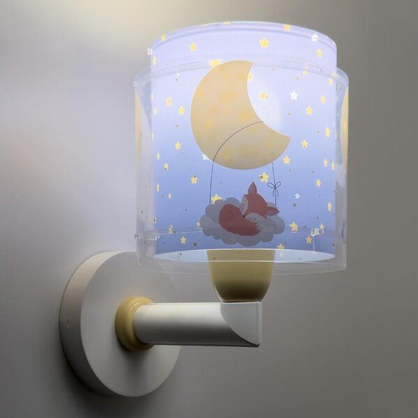 Dalber 76639 - Детска стенна лампа MOON DREAMS 1xE27/15W/230V синя