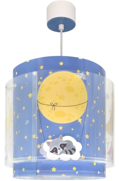 Dalber 76632 - Детски полилей MOON DREAMS 1xE27/15W/230V син