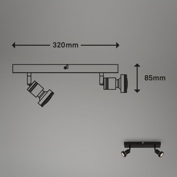 Briloner 2926-025 - LED точково осветително тяло 2xGU10/4,9W/230V