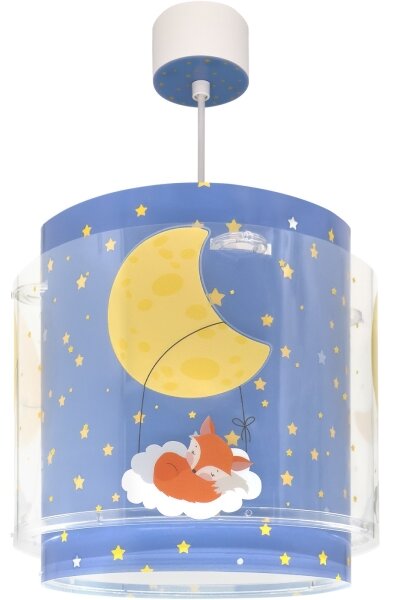 Dalber 76632 - Детски полилей MOON DREAMS 1xE27/15W/230V син