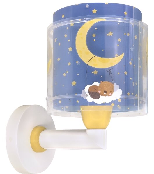 Dalber 76639 - Детска стенна лампа MOON DREAMS 1xE27/15W/230V синя
