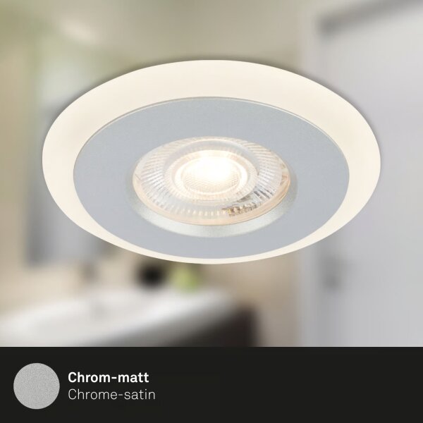 Briloner 7039034 - комплект от 3 вградени LED осветителни тела за баня 3xLED/5W/230V IP44 матов хром