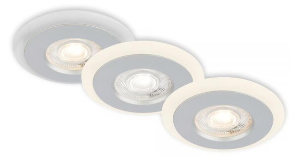 Briloner 7039034 - комплект от 3 вградени LED осветителни тела за баня 3xLED/5W/230V IP44 матов хром