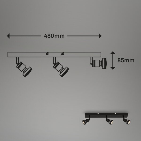 Briloner 2926-035 - LED точково осветително тяло 3xGU10/4,9W/230V