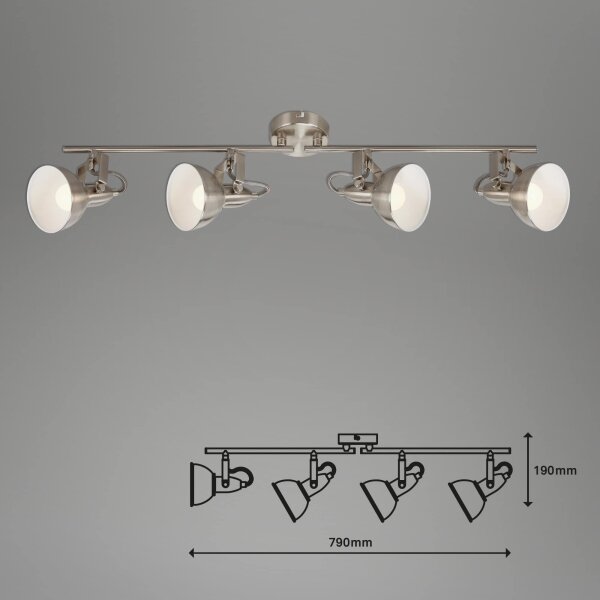Briloner 2049-042 - Точково осветително тяло 4xE14/40W/230V сребристо