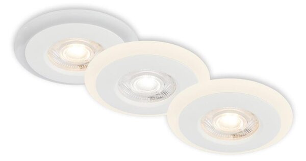 Briloner 7039036 - КОМПЛЕКТ 3x LED вградено таванно осветително тяло за баня 3xLED/5W/230V IP44 бяло