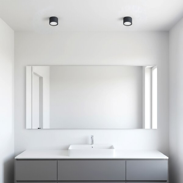 Brilagi - LED Точково осветително тяло за баня SMOOTH 1xGX53/15W/230V черно IP65