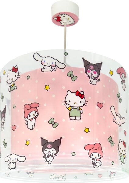 Dalber 41252 - Детски полилей HELLO KITTY&FRIENDS 1xE27/15W/230V розов
