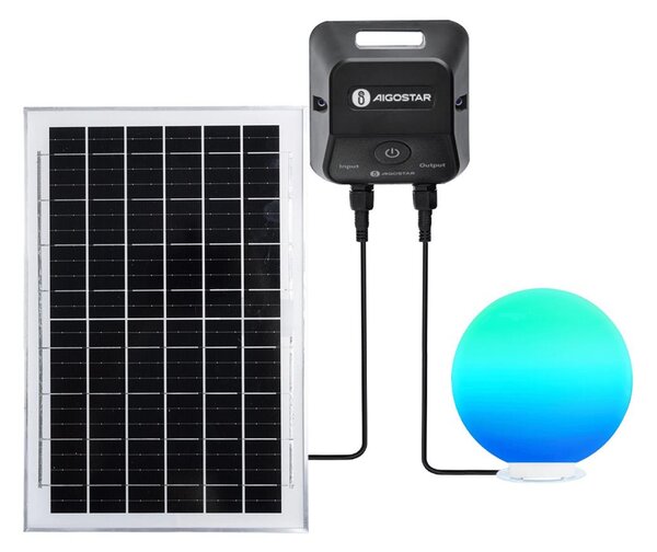 Aigostar-LED RGB димируема външна лампа MESH 35W/3,7V 4000mAh 2700-6500K IP65 Ø 30 см