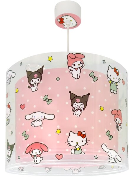Dalber 41252 - Детски полилей HELLO KITTY&FRIENDS 1xE27/15W/230V розов