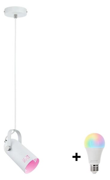 Paulmann 79767 - LED RGBW 1xE27/9W Полилей на кабел LAVEA 230V бял
