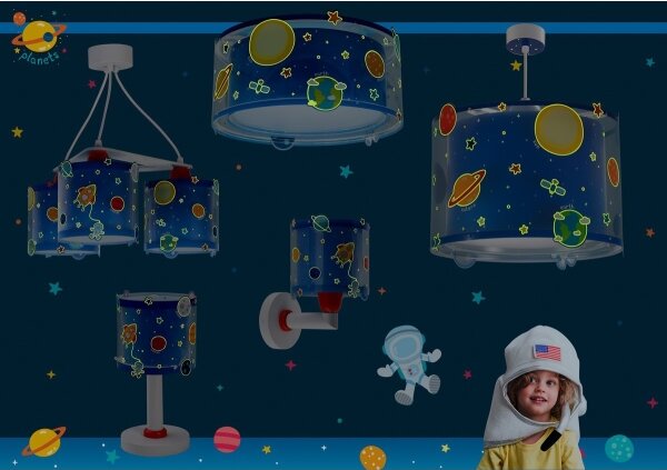 Dalber 41341N - LED детска лампичка PLANETS 1xG4/4W/230V синя