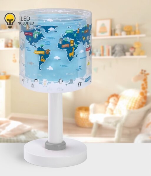 Dalber 40671 - LED детска лампа WORLD 1xG4/4W/230V синя