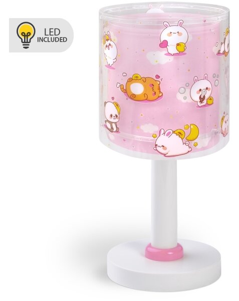 Dalber 41761S - LED детска настолна лампа KAWAII FRIENDS 1xG4/4W/230V розова