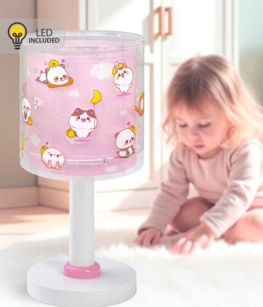 Dalber 41761S - LED детска настолна лампа KAWAII FRIENDS 1xG4/4W/230V розова